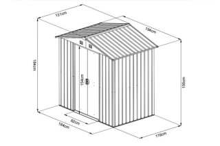 Montažna metalna kućica 2.5 m² 