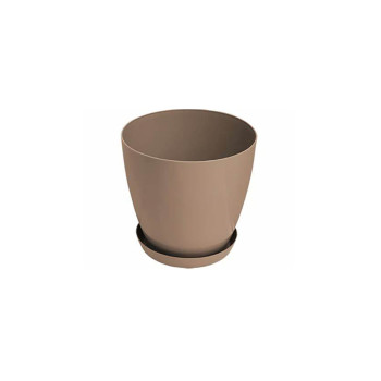 Gardino - saksija lux 18cm moka sa pripadajućim podmetačem 