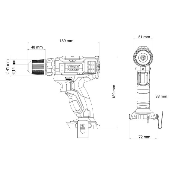 Fuse akumulatorska bušilica VLN 3220-2BSC 