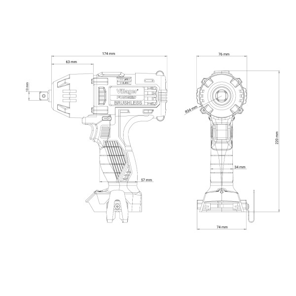 Fuse akumulatorski brushless udarni odvrtac VLP 5720 