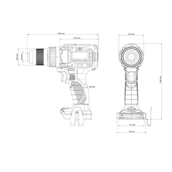 FUSE akumulatorska brushless bušilica VLP 5020-2BSC 