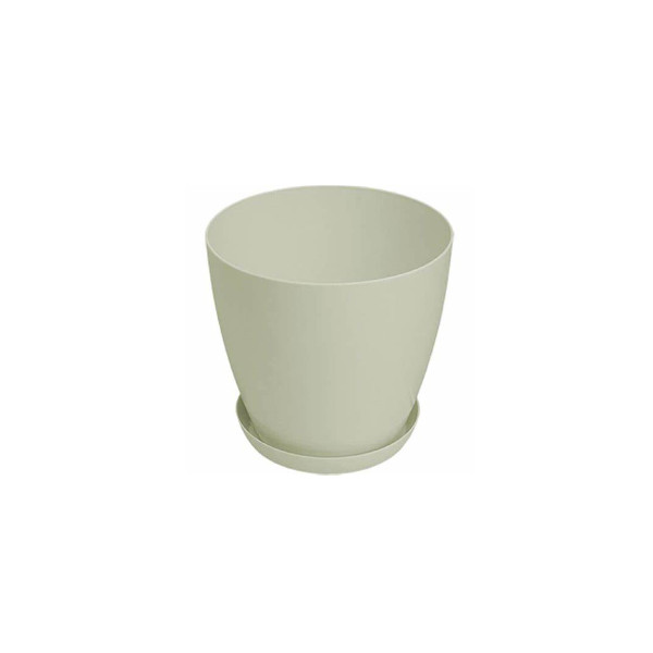 Gardino - saksija lux 22cm bež sa pripadajućim podmetačem 