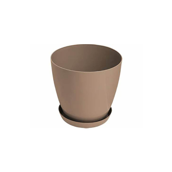 Gardino - saksija lux 28cm moka sa pripadajućim podmetačem 