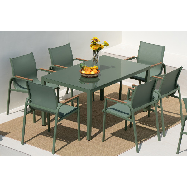 Baštenski set sto + 6 stolica Olive (A+B) 