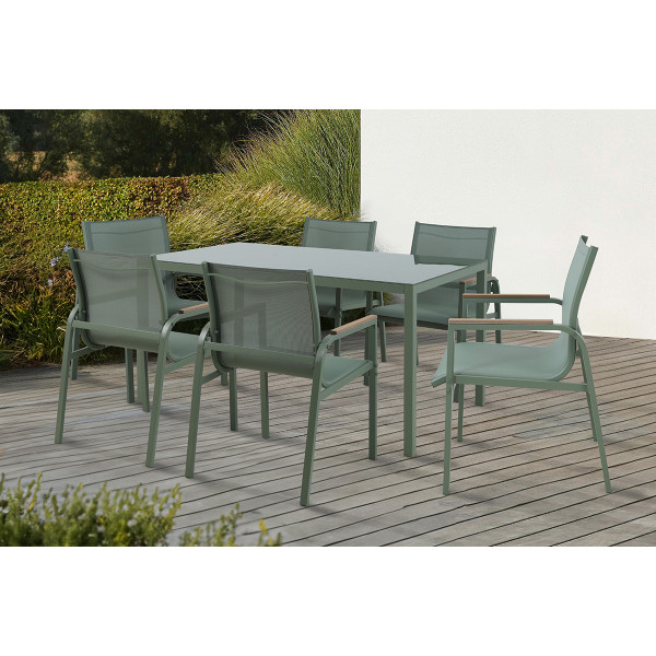 Baštenski set sto + 6 stolica Olive (A+B) 