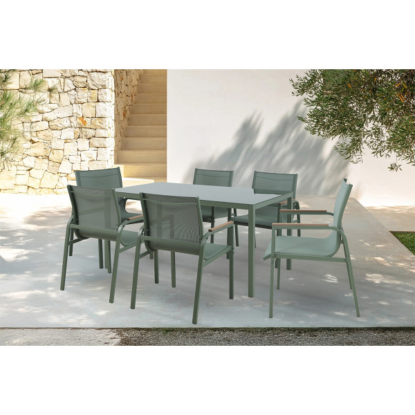 Baštenski set sto + 6 stolica Olive (A+B) 