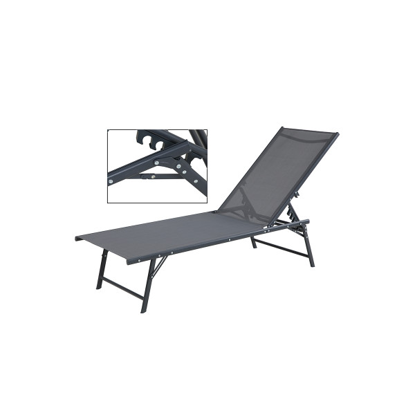 Sklopiva ležaljka crna Marli 