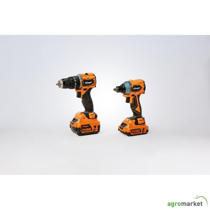 FUSE set bušilica VLP 5121 + odvrtač VLP 6420, baterija 1x2,0Ah,1x4,0Ah, punjač 2,4A 