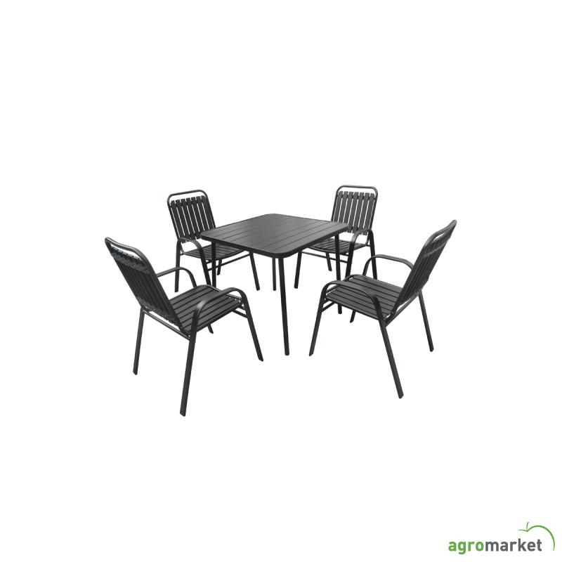 Baštenski set Aruba sa 4 stolice (A+B) 