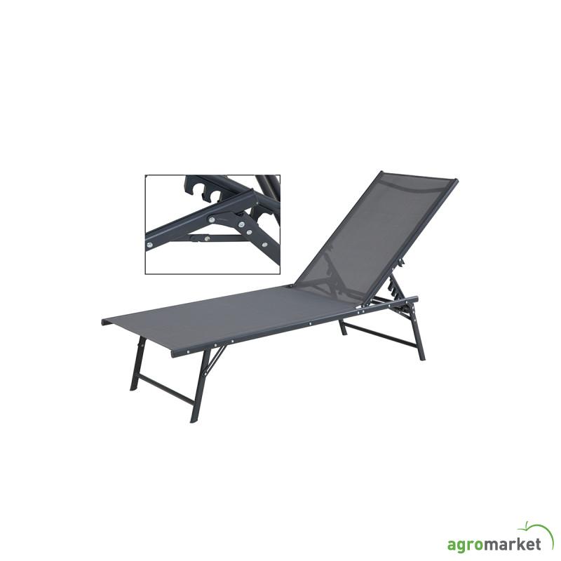 Sklopiva ležaljka crna Marli 