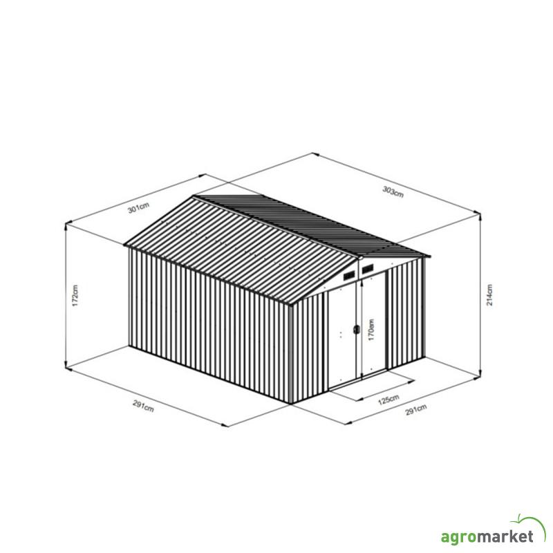 Montažna metalna kućica 9 m² 