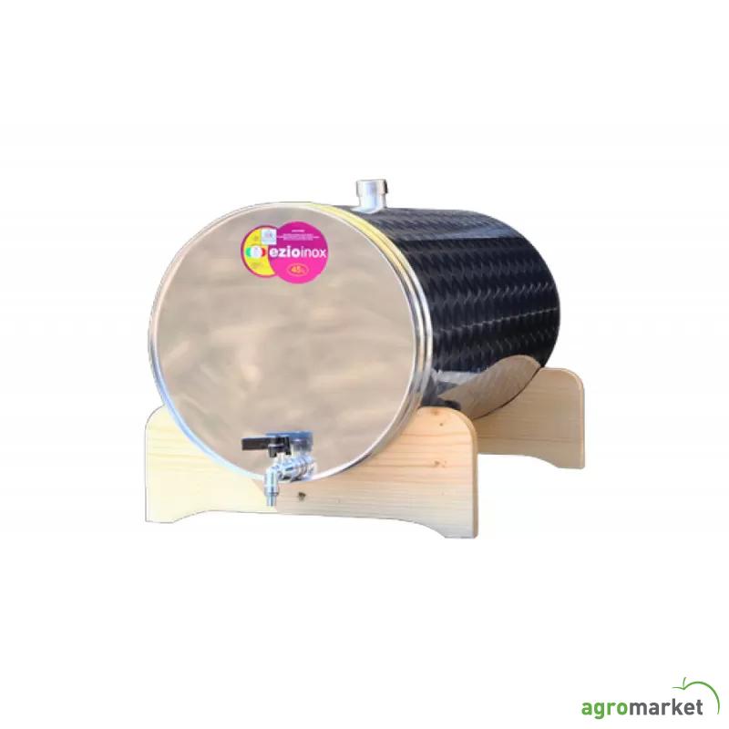 Inox bačva 45 l- horizontalna (za rakiju)- sa slavinom