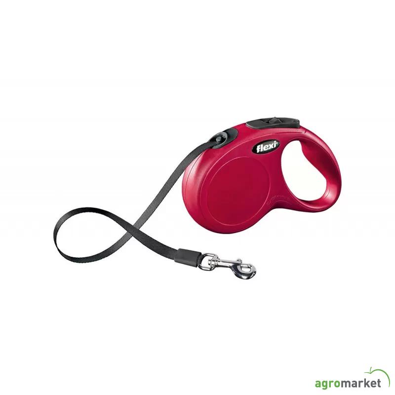 Flexi povodac crveni S - traka 5m, 15 kg